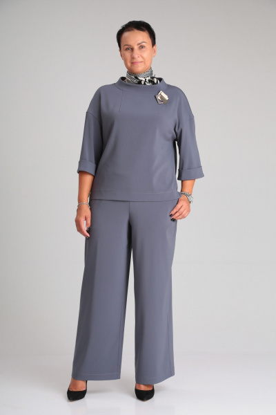 Блуза, брюки ZigzagStyle 482 серый - фото 2