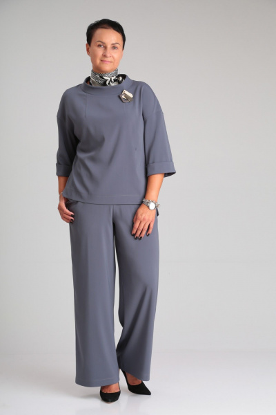 Блуза, брюки ZigzagStyle 482 серый - фото 1