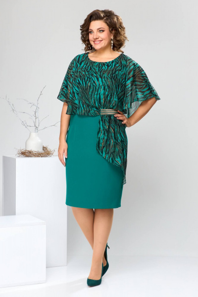 Платье Romanovich Style 1-2371 изумрудный - фото 3