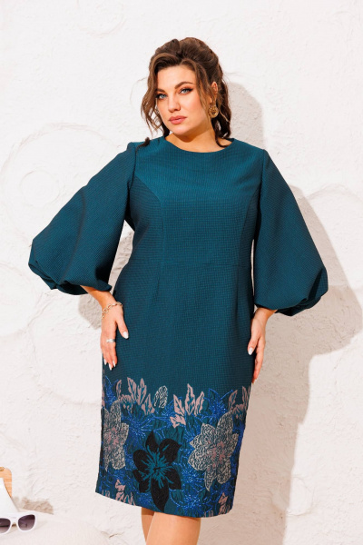 Платье Romanovich Style 1-2619 изумрудный - фото 3