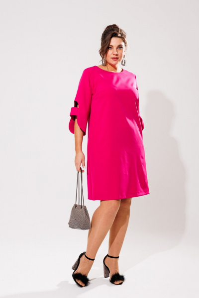 Платье Anelli 1447 фуксия - фото 1