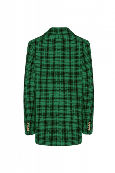 Демисезонный жакет в деловом стиле Elema 1К-12847-1-164 зелёный - фото 3