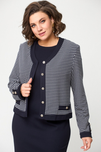 Деловой комплект жакета и платья из трикотажа DaLi 3653 - фото 2