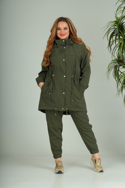 Брюки, куртка SandyNa 13700 хаки - фото 1