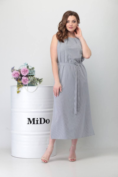 Платье свободного кроя с декоративными складками Mido М11 - фото 3