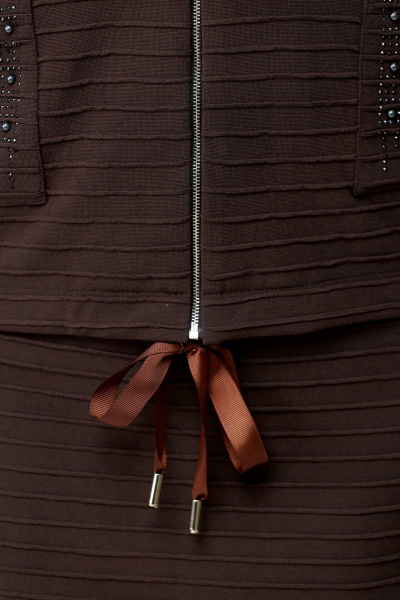 Жакет, юбка DaLi 2423 коричневый - фото 5
