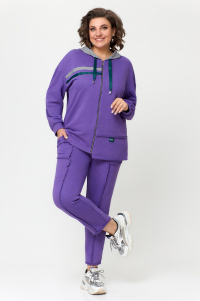 Брюки, худи DaLi 5633 лаванда - фото 1