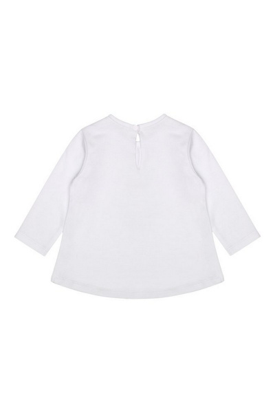 Жакет из интерлока с рюшей и цифровым принтом для повседневной Bell Bimbo 180321 белый - фото 2