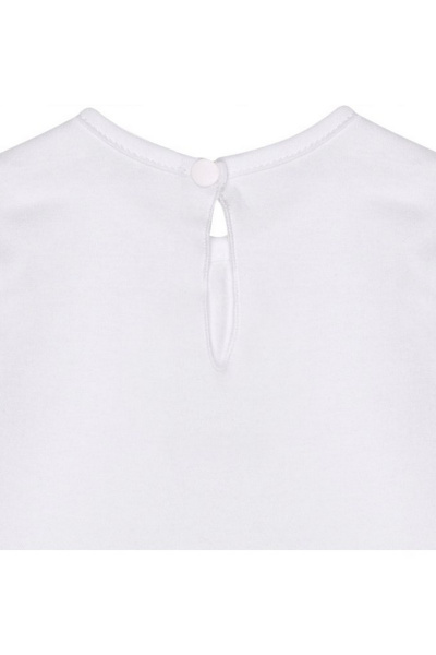 Жакет из интерлока с рюшей и цифровым принтом для повседневной Bell Bimbo 180321 белый - фото 4