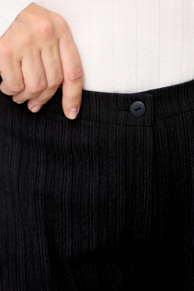 Брюки зауженные с резинкой и вертикальной полоской для делового стиля Abbi 2013 черный - фото 15