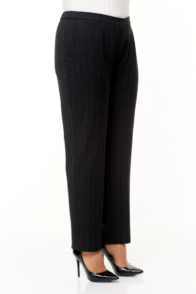 Брюки зауженные с резинкой и вертикальной полоской для делового стиля Abbi 2013 черный - фото 11