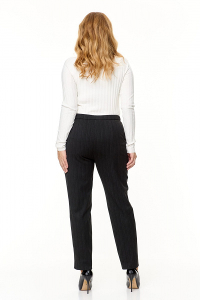 Брюки зауженные с резинкой и вертикальной полоской для делового стиля Abbi 2013 черный - фото 2