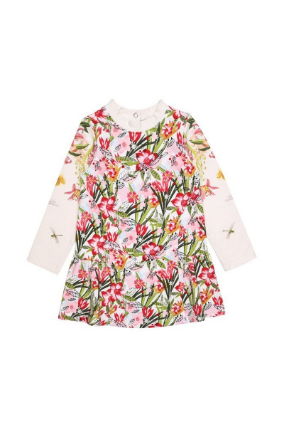 Круглогодичное платье из трикотажа и хлопка с цифровым принтом Bell Bimbo 180347 набивной - фото 1