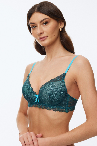 Бюстгальтер со вставками из кружев и формованной чашкой Леди Леда 680-52 - фото 1