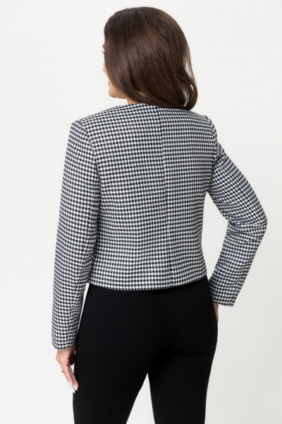 Деловой черный жакет из трикотажа DaLi 6386.1 - фото 3