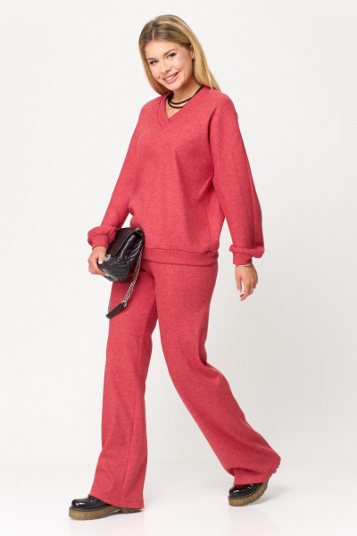 Брюки, джемпер T&N 7485 красный_пыльный - фото 6