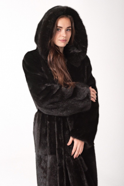 Шуба из меха коричневая утепленная на зиму Мехофф Мэри105.222-520 темно-коричневый - фото 12