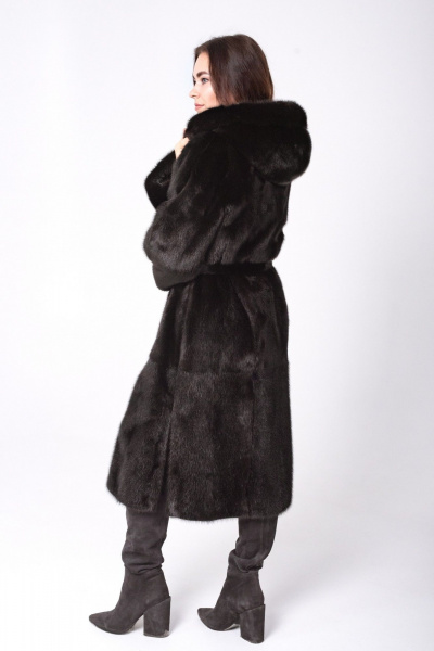 Шуба из меха коричневая утепленная на зиму Мехофф Мэри105.222-520 темно-коричневый - фото 10