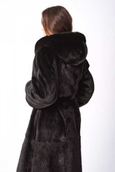 Шуба из меха коричневая утепленная на зиму Мехофф Мэри105.222-520 темно-коричневый - фото 9
