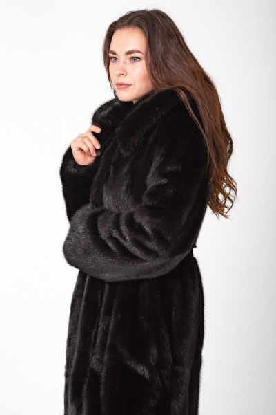 Шуба из меха коричневая утепленная на зиму Мехофф Мэри105.222-520 темно-коричневый - фото 8