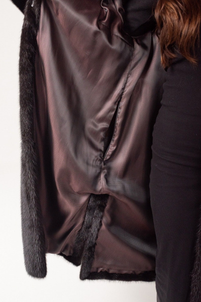Шуба из меха коричневая утепленная на зиму Мехофф Мэри105.222-520 темно-коричневый - фото 15