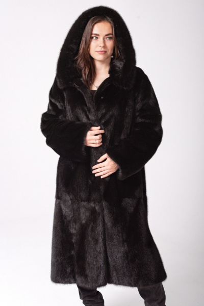 Шуба из меха коричневая утепленная на зиму Мехофф Мэри105.222-520 темно-коричневый - фото 6