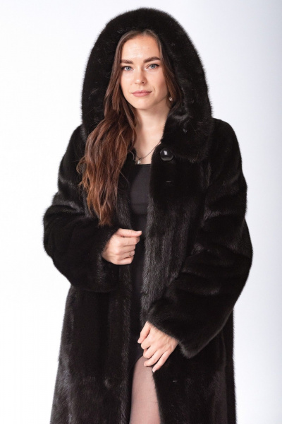 Шуба из меха коричневая утепленная на зиму Мехофф Мэри105.222-520 темно-коричневый - фото 5