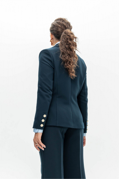 Черные оверсайз брюки из мягкой поливискозы с широким поясом EZER 1009 темно-синий - фото 6