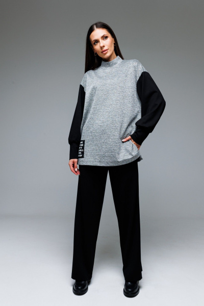 День и вечер брюки и джемпер из трикотажа свободного кроя Ларс Стиль 851 - фото 1