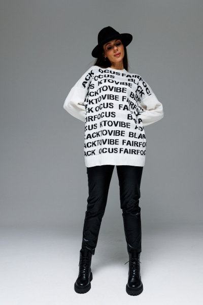 На каждый день брюки и джемпер из текстиля с зауженным низом Ларс Стиль 848 - фото 2