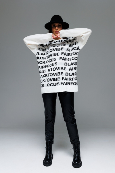 На каждый день брюки и джемпер из текстиля с зауженным низом Ларс Стиль 848 - фото 1