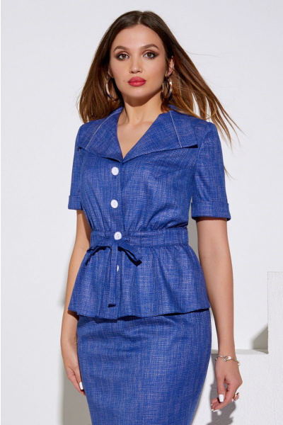 Жакет, юбка Lissana 4040 электрик - фото 2