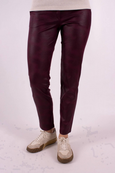 Зауженные брюки из экокожи с карманами для демисезона Mita ЖМ872 - фото 1