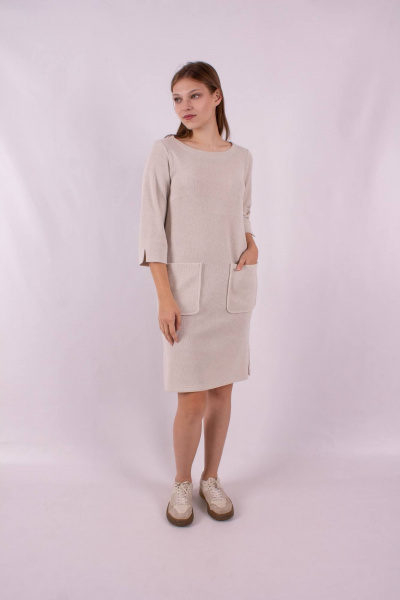 Платье прямого силуэта с разрезами и лодочной горловиной Mita ЖМ1189 - фото 2