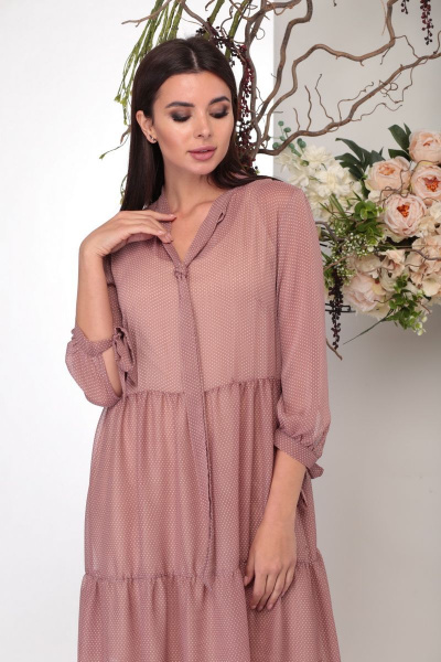 Платье Michel chic 995 розовый - фото 5