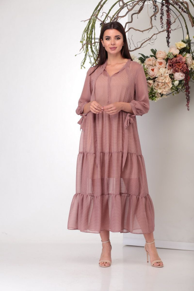 Платье Michel chic 995 розовый - фото 2