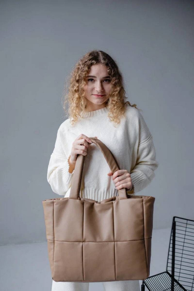 Стеганая женская сумка из экокожи с вместительным отделением MT.Style TOTE2 iris - фото 3