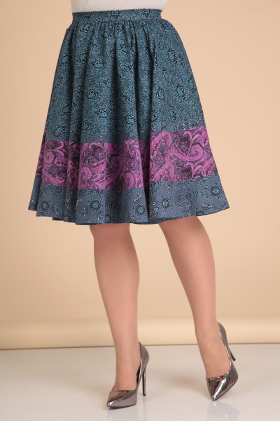 Юбка Lady Line 419 серо-голубой - фото 2