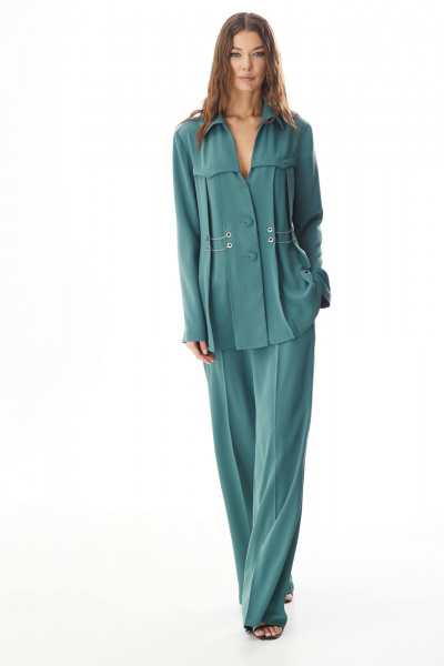 Жакет деловой с воротником и складками без подкладки Vesnaletto 3708-2 - фото 3