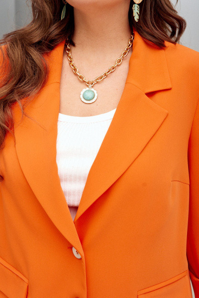 Брюки, жакет Vittoria Queen 22163 оранж - фото 10