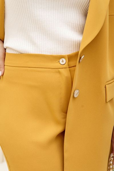 Брюки, жакет Vittoria Queen 22163/1 горчица - фото 8