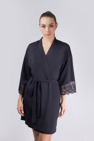 Пеньюар Verally 372-1 черный - фото 1