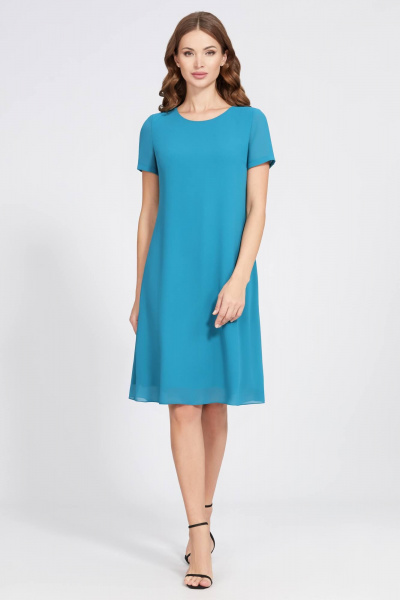 Накидка, платье Bazalini 4843 морская_волна - фото 3