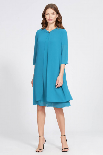 Накидка, платье Bazalini 4843 морская_волна - фото 1