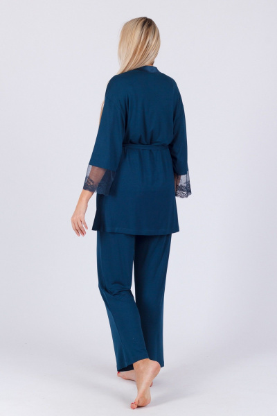 Домашний брючный комплект из вискозы и трикотажа Belarusachka С5734 ломбер - фото 3
