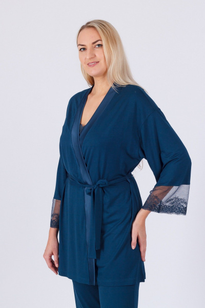 Домашний брючный комплект из вискозы и трикотажа Belarusachka С5734 ломбер - фото 2