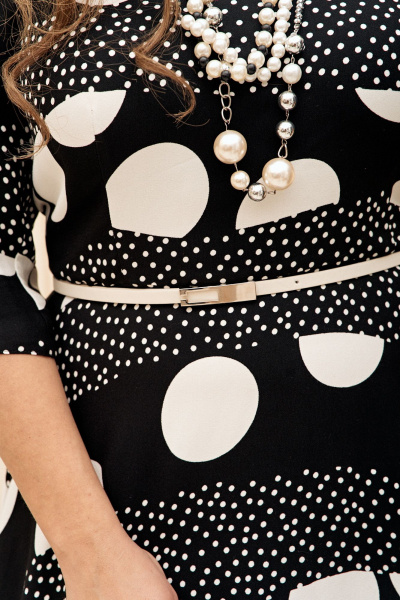 Платье Vittoria Queen 22193 черный-белый - фото 3