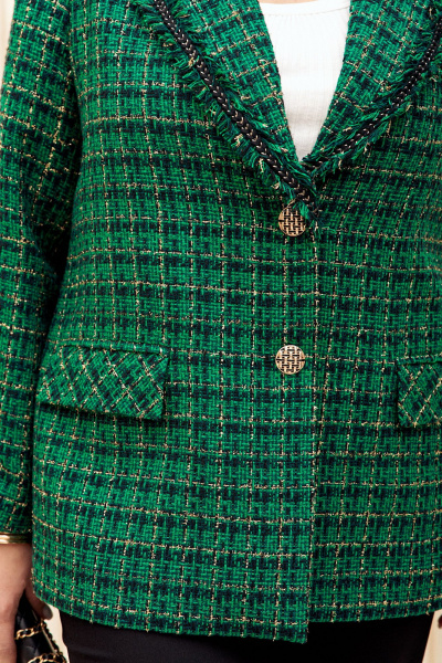 Жакет Vittoria Queen 22043 клетка_зеленый - фото 6