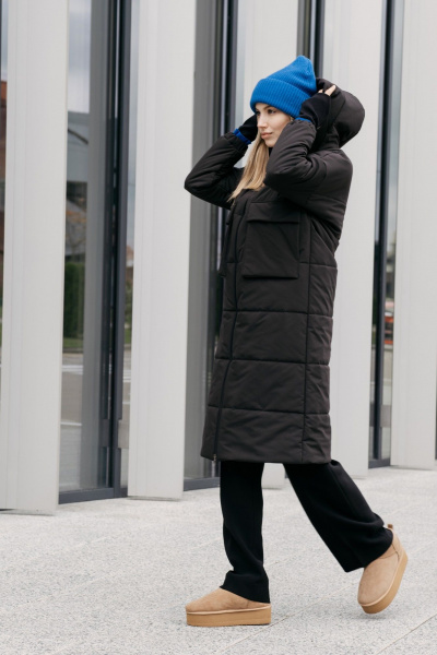 Пальто FEVRALI М02-2023 чёрный - фото 2