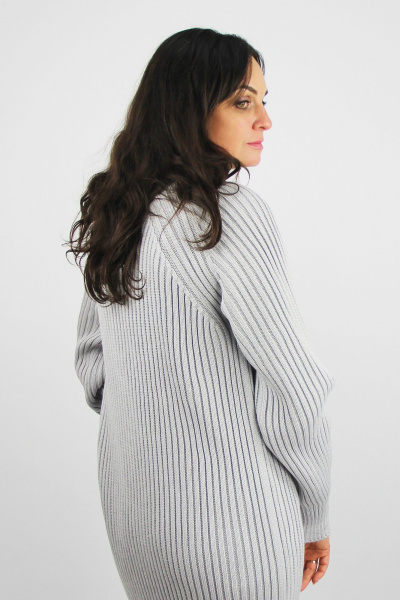 Туника серого цвета из вязаного трикотажа Полесье С1428-23 3С3166-Д43 170,176 ангора - фото 3